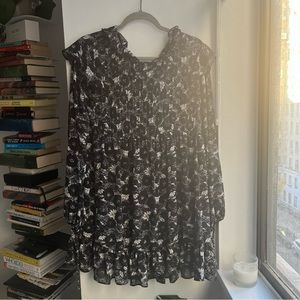 {Free People} 🔷 sheer floral pattern dress